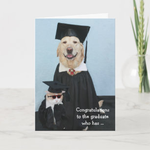 Rolig hund Studenten Kort