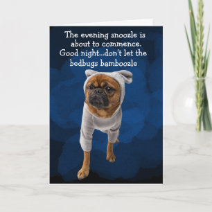 Rolig hund tanke från pug kort