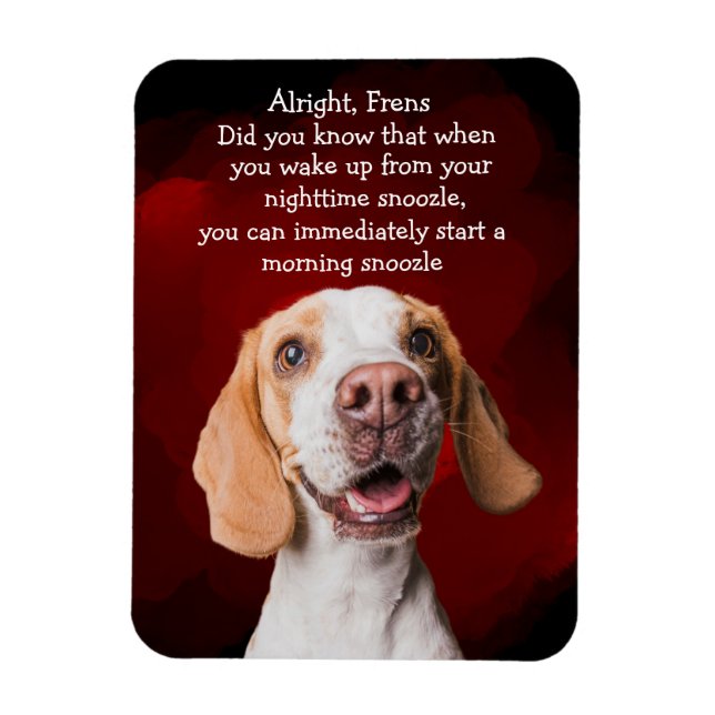 Rolig hund tankmagnet magnet (Vertikal)