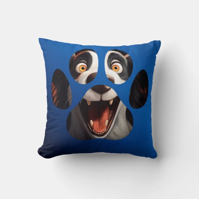 Rolig hund Tass Ansikte Kudde (Framsida)