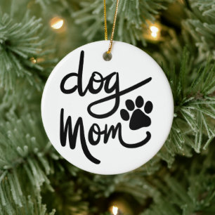 Rolig hund Tass Hund Mamma Julgransprydnad Keramik