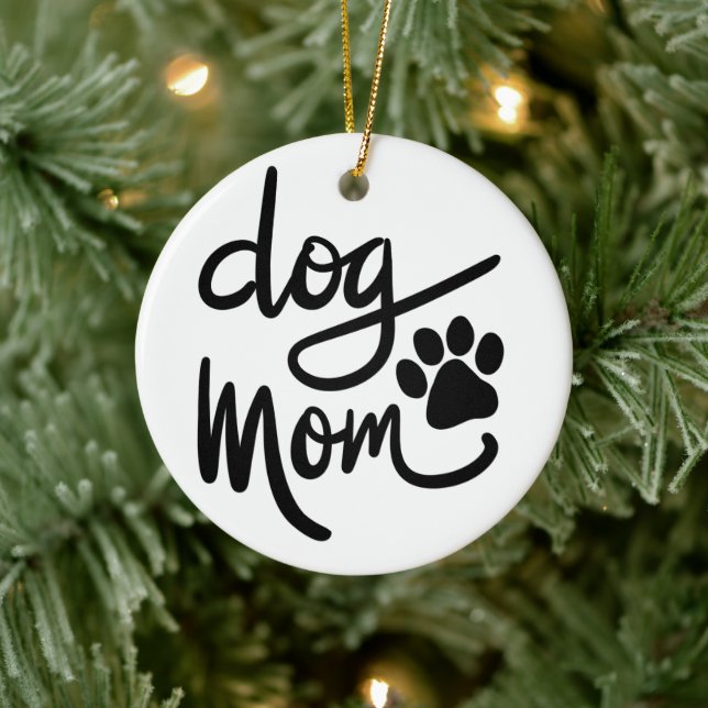 Rolig hund Tass Hund Mamma Julgransprydnad Keramik (Träd)