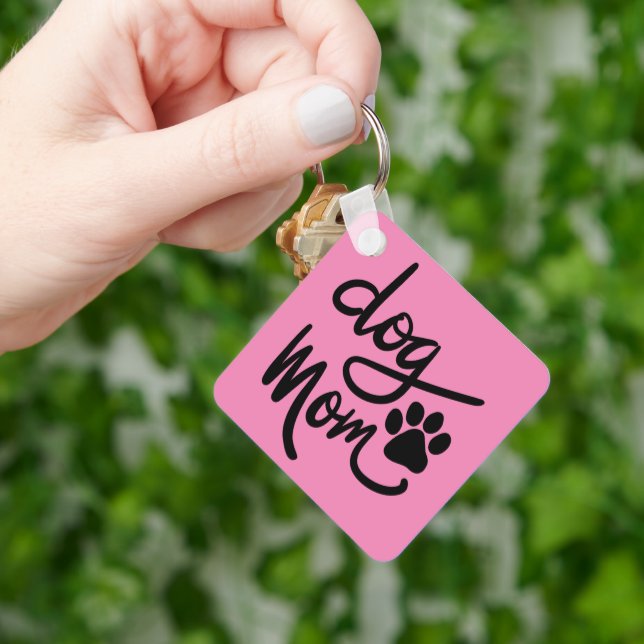 Rolig hund Tass Hund Mamma Nyckelring (Hand)