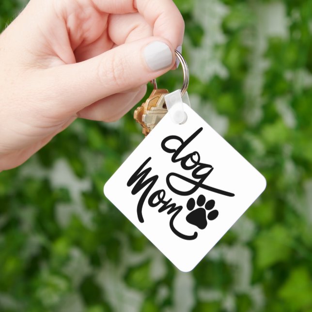 Rolig hund Tass Hund Mamma Nyckelring (Hand)