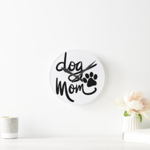 Rolig hund Tass Hund Mamma Rund Klocka