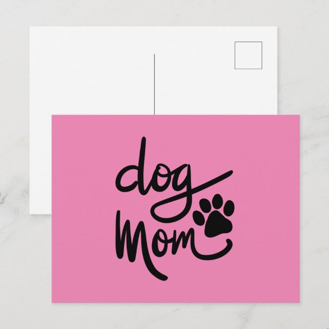 Rolig hund Tass Hund Mamma Vykort (Fram/baksida)