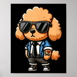 Rolig hund tatuering för leksak Pudel I Kärlek Pap Poster