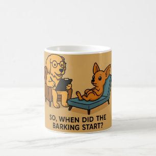 Rolig hund Tecknad för terapi Kaffemugg