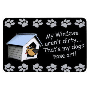 Rolig hund Tecknad - Nose Art Magnet