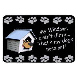 Rolig hund Tecknad - Nose Art Magnet