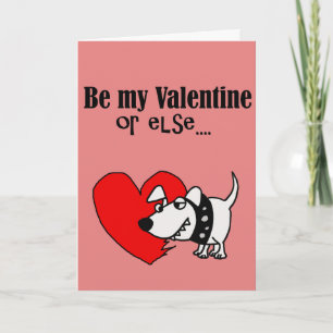Rolig hund tecknadvalentin kort för dag