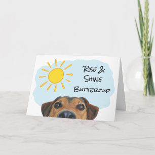 Rolig hund tema Lägg till en Namn Grattis på födel Kort