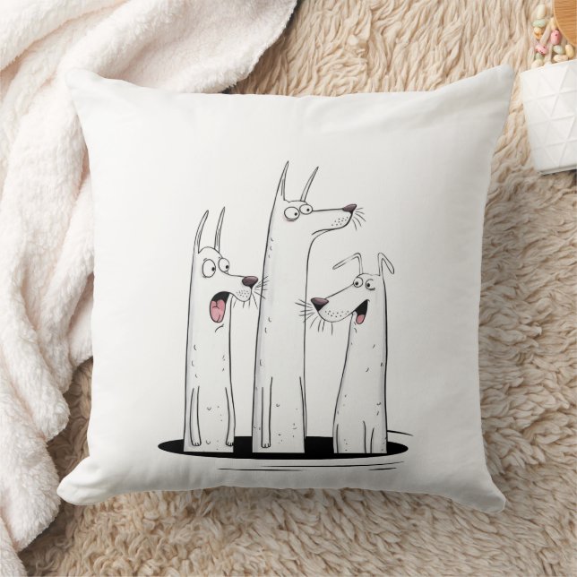 Rolig hund trio kudde (Filt)