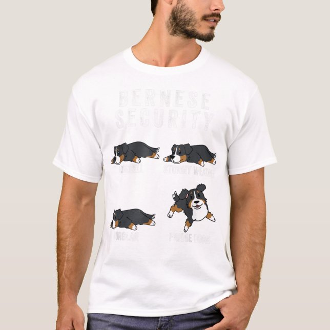 Rolig hund TShirt för Bernese Mountain Hund Securi T Shirt (Framsida)