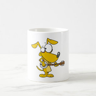 Rolig hund uppspelning av Banjo Music Kaffemugg
