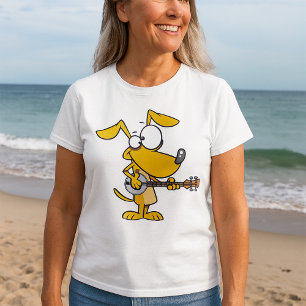 Rolig hund uppspelning av Banjo Music T Shirt