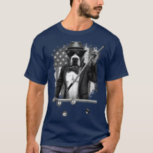Rolig hund uppspelning av Bassäng Billiard America T Shirt