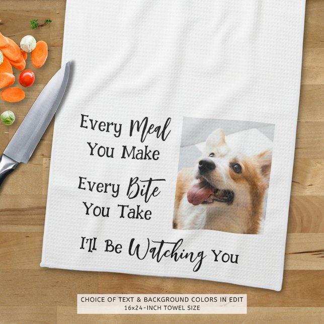 Rolig hund uppspelningsfoto kökshandduk (Skapare uppladdad)