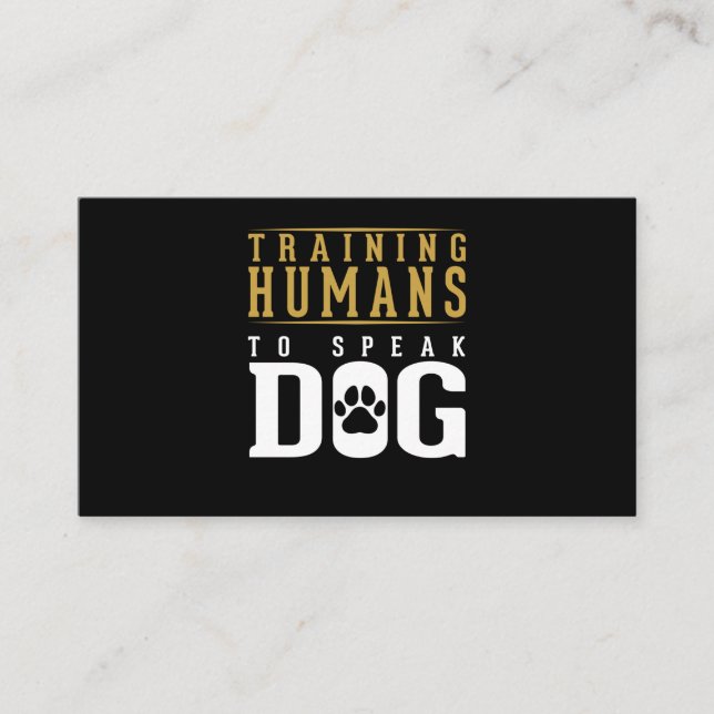 Rolig hund utbildning för hund lärare visitkort (Framsida)