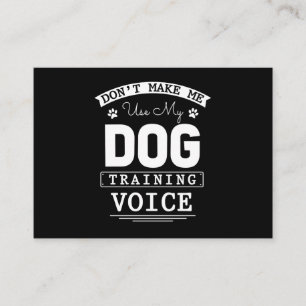 Rolig hund utbildning för hund Trainer Voice Visitkort
