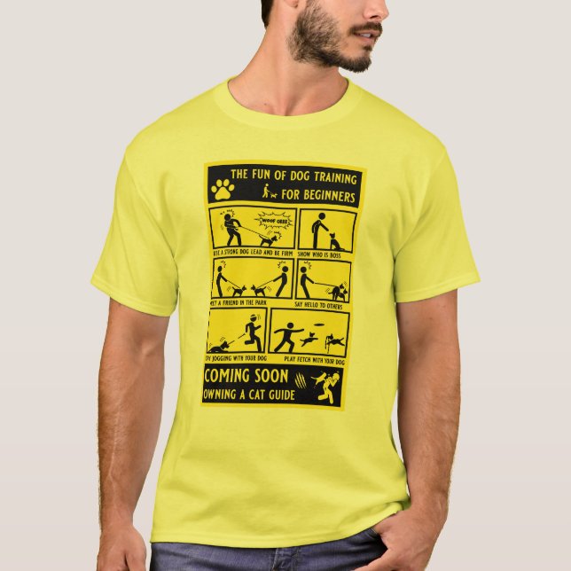 Rolig hund utbildningshandbok t shirt (Framsida)