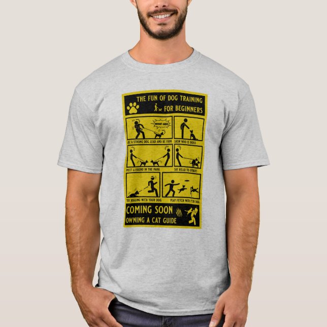 Rolig hund utbildningshandbok t shirt (Framsida)