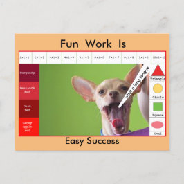 Rolig hund utbildningsspel vykort