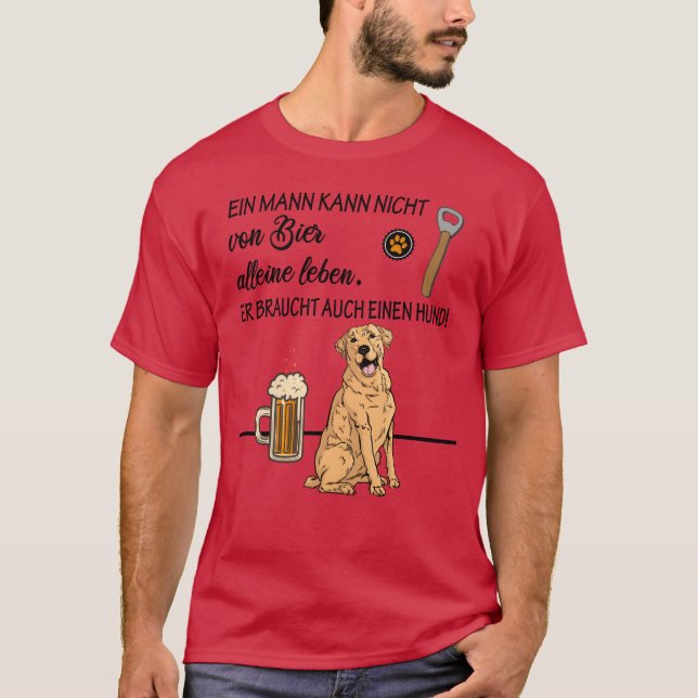 rolig hund utformning av hundar och öl älskare med t shirt (Framsida)