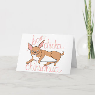 Rolig hund vits för Bom Chicka Chihuahua Helgkort