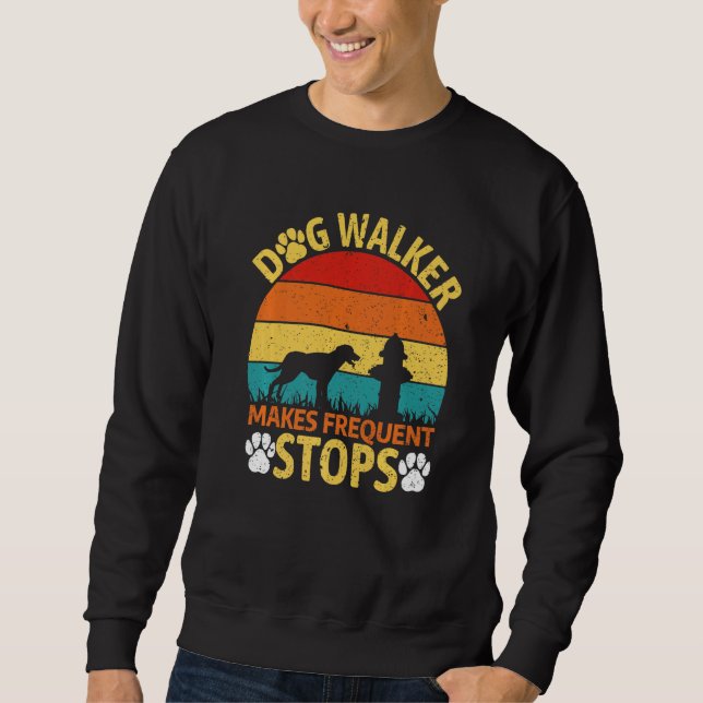 Rolig hund Walker Hund Tass Design Hundar Design O Lång Ärmad Tröja (Framsida)