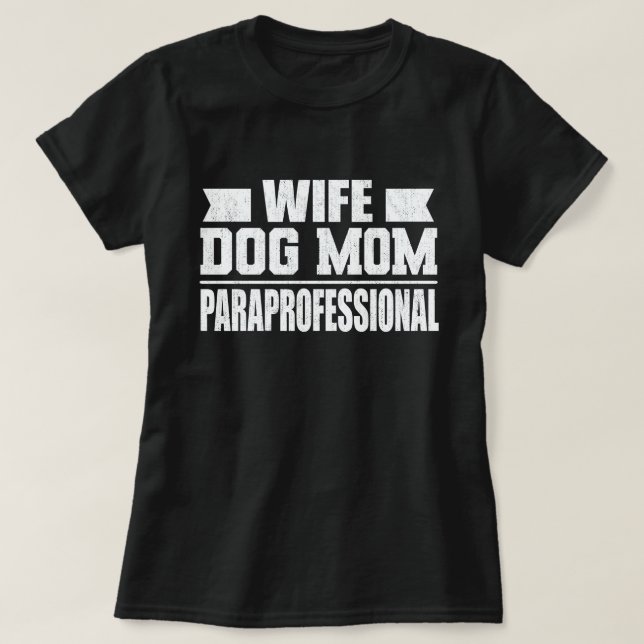 Rolig hundägare för mamma som är assistent och tek t shirt (Design framsida)