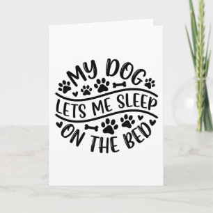 Rolig Hundägare Min Hund Låter Mig Sova I Sängen Kort