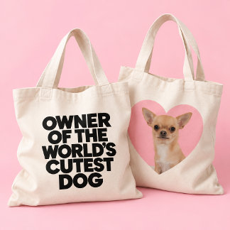 Rolig Hundälskare Totebag Hundmamma Hundpappa Lägg Tygkasse
