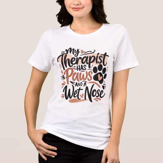 Rolig Hundälskare Typografi Tass Citat T Shirt (Framsida)