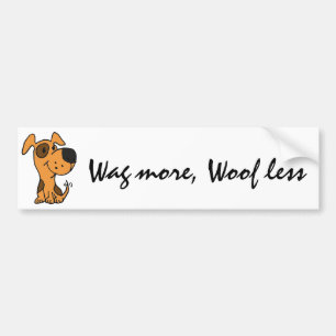 Rolig hundbildekal för Woof CY Bildekal