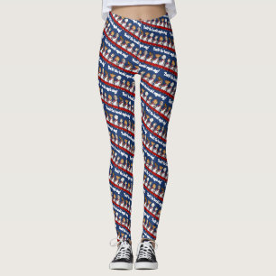 Rolig hundkör som skäller! Julsång Puns Tecknad fi Leggings