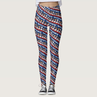 Rolig hundkör som skäller! Julsång Puns Tecknad fi Leggings