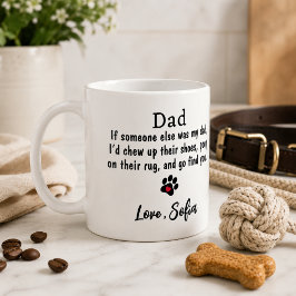 Rolig hundpappa - Fars dagspetfoto kaffe Kaffemugg