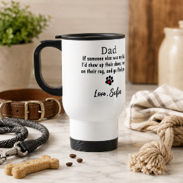 Rolig hundpappa -Fars dagspetfoto kaffe Resemugg