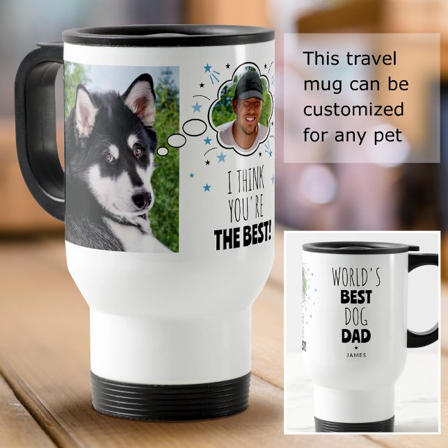 Rolig hundpappa Tanke bubbla Valfritt husdjur foto Resemugg (Skapare uppladdad)