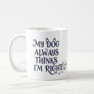 Rolig hundtext kaffemugg