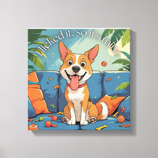 rolig hundvalp canvastryck (Framsida)