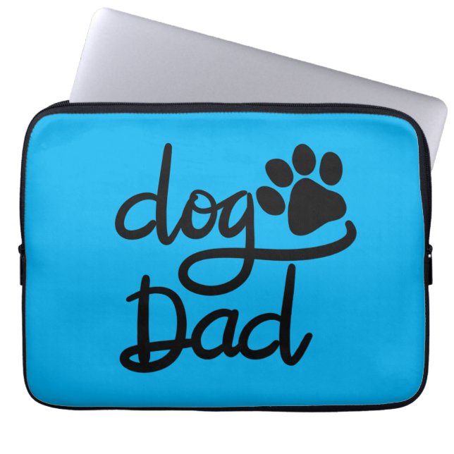 Rolig hundvalpsavtryck Hundpappa Laptop Fodral (Framsidan)