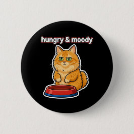 Rolig Hungrig och Dyster Rödhårig Katt Meme Knapp