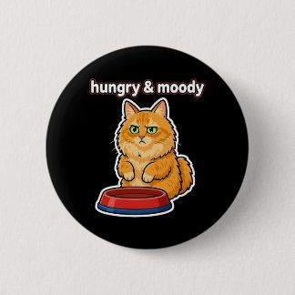 Rolig Hungrig och Dyster Rödhårig Katt Meme Knapp