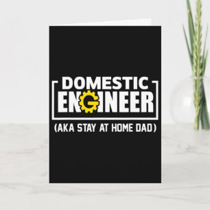 Rolig Husbonde Inhemsk Ingenjör Hemma Pappa F Kort