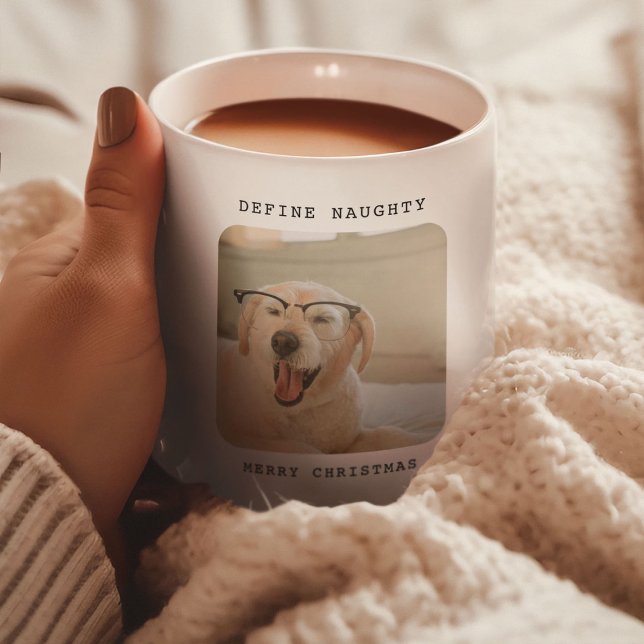 Rolig Husdjur 'Definiera Elak' 2 Foto Jul Kaffemugg (Skapare uppladdad)