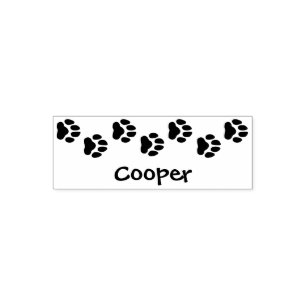 Rolig husdjur-tavla stämpel med namn Cooper