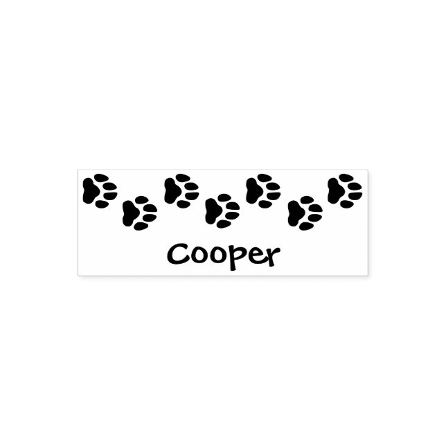 Rolig husdjur-tavla stämpel med namn Cooper (Design)
