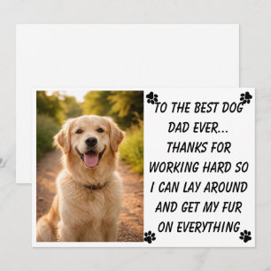 Rolig husdjursfar pappa fars dag   Rolig hund & ka Julkort